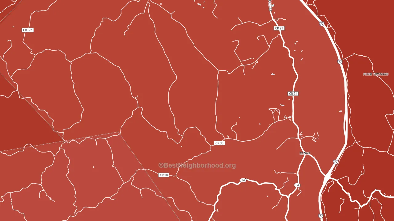 Given, WV block-group political-lean map