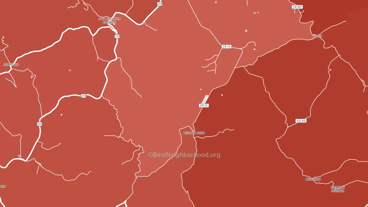 Glace, WV block-group political-lean map