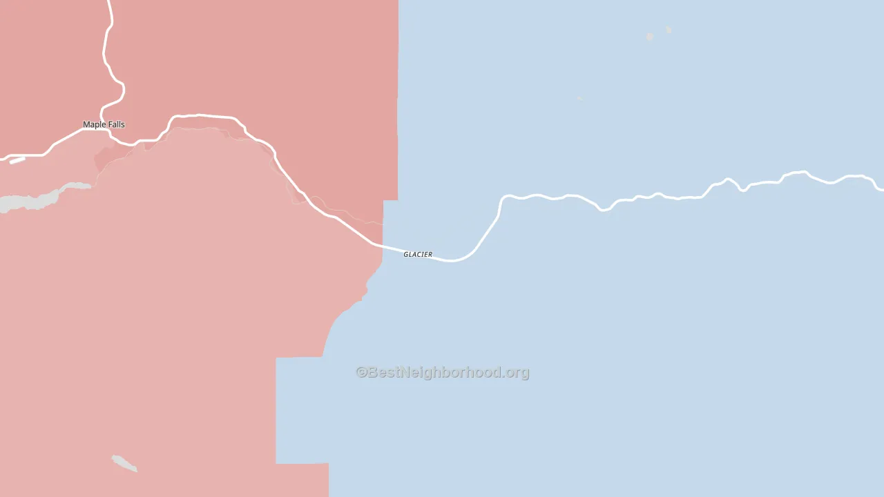 Glacier, WA block-group political-lean map