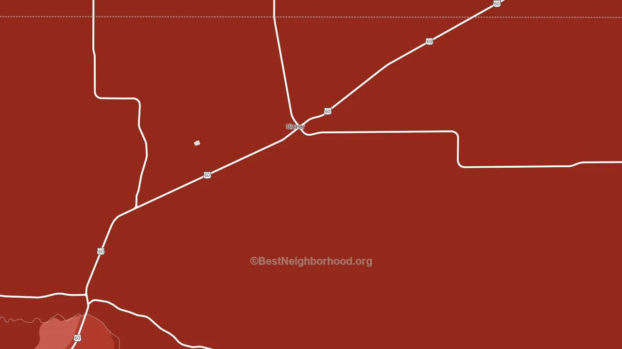 Glazier, TX block-group political-lean map