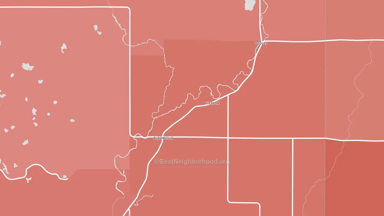 Gleason, WI block-group political-lean map
