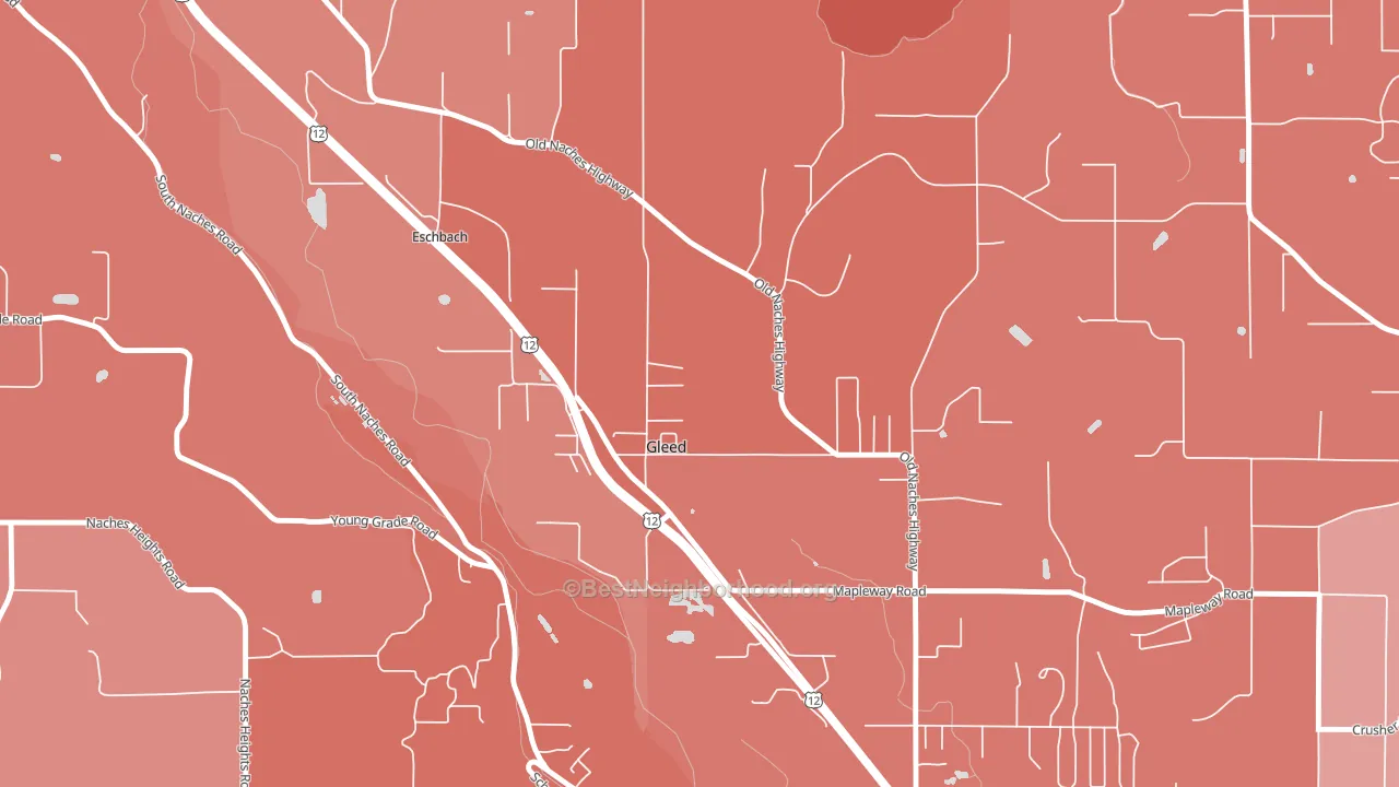 Gleed, WA block-group political-lean map