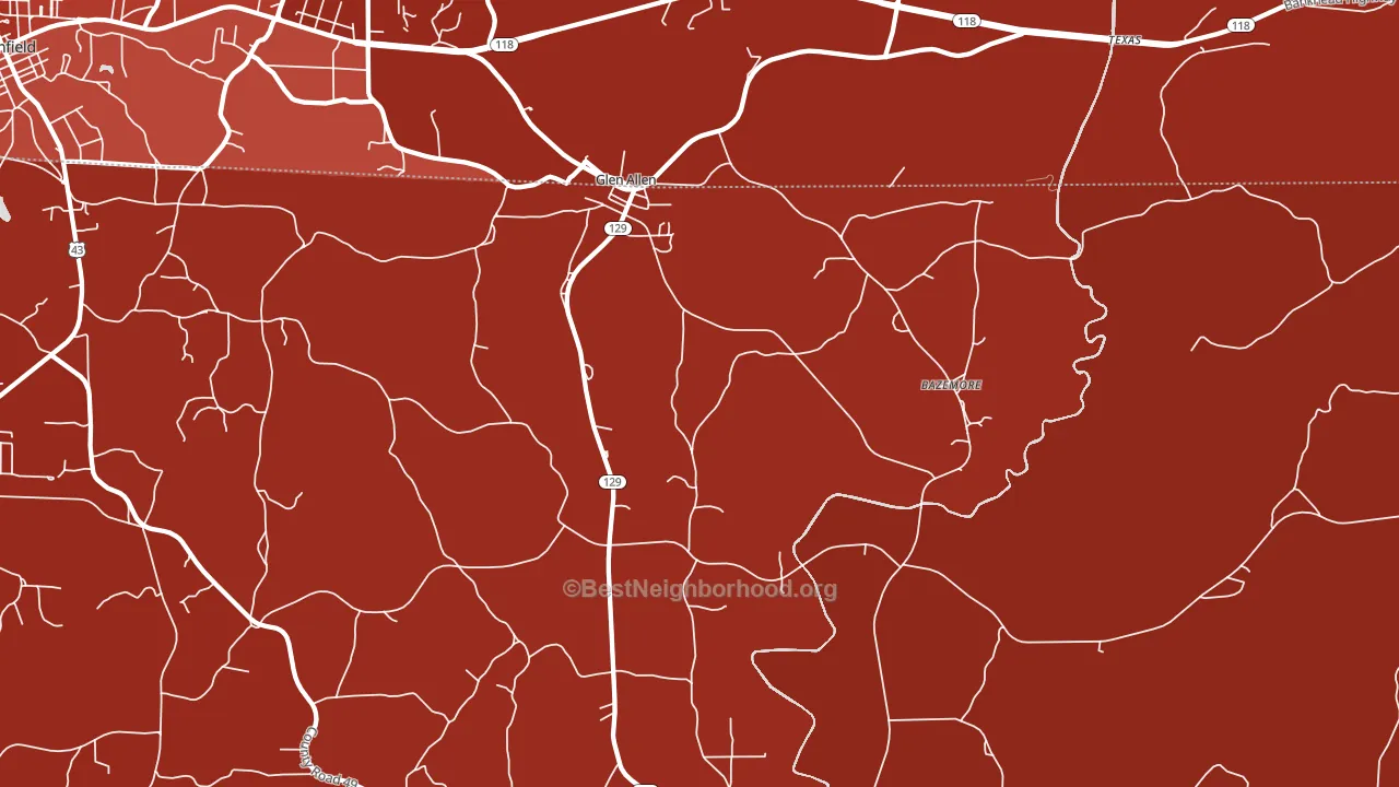 Glen Allen, AL block-group political-lean map
