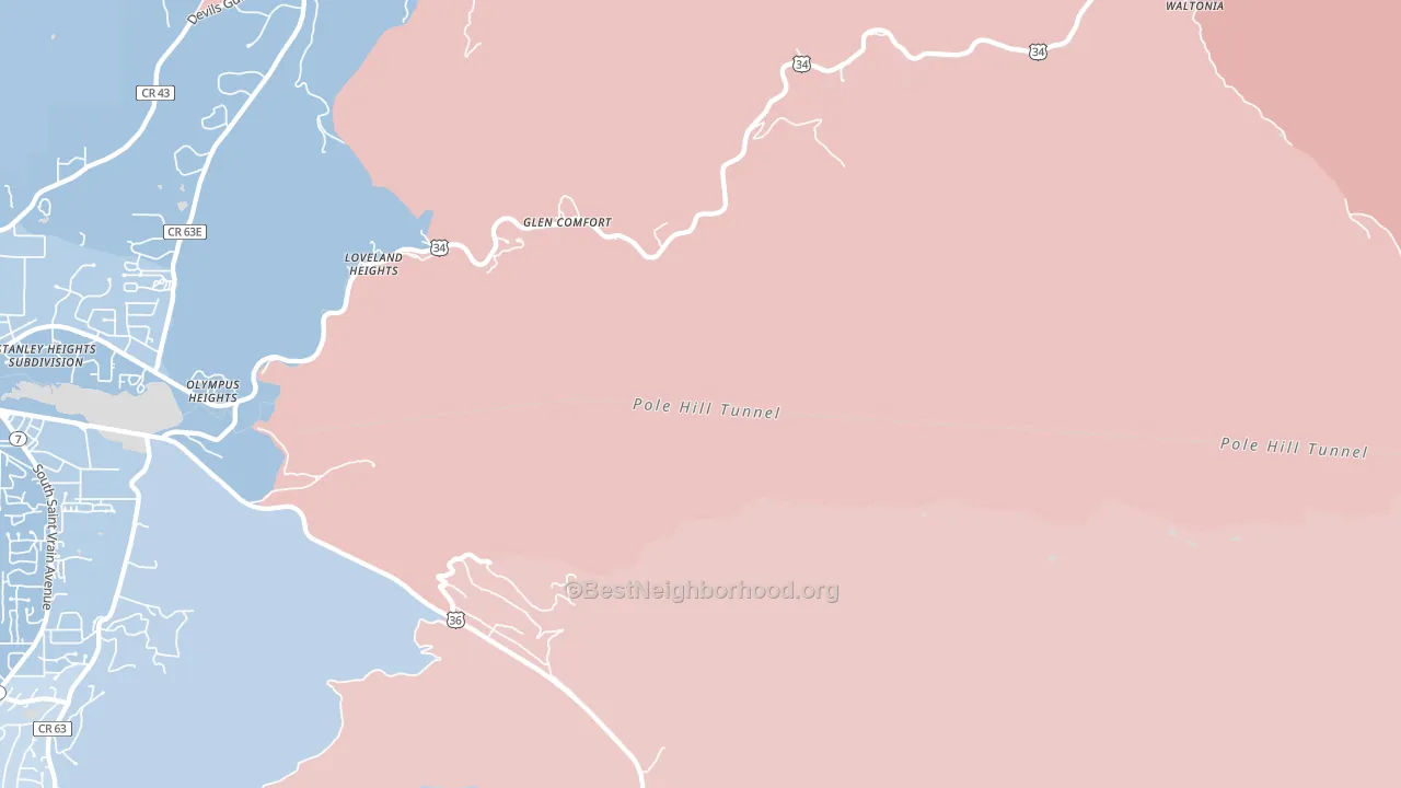 Glen Comfort, CO block-group political-lean map