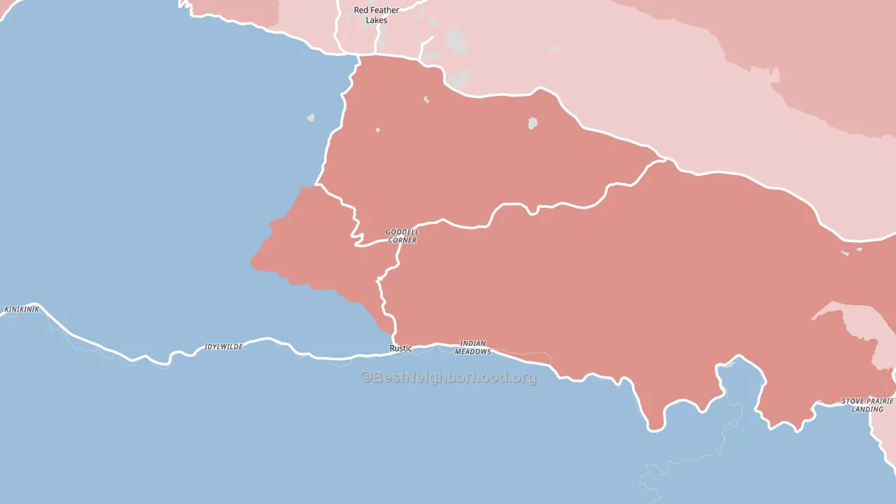 Glen Echo, CO block-group political-lean map