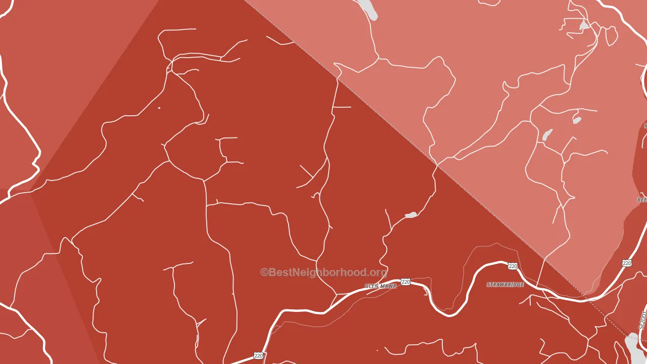Glen Mawr, PA block-group political-lean map