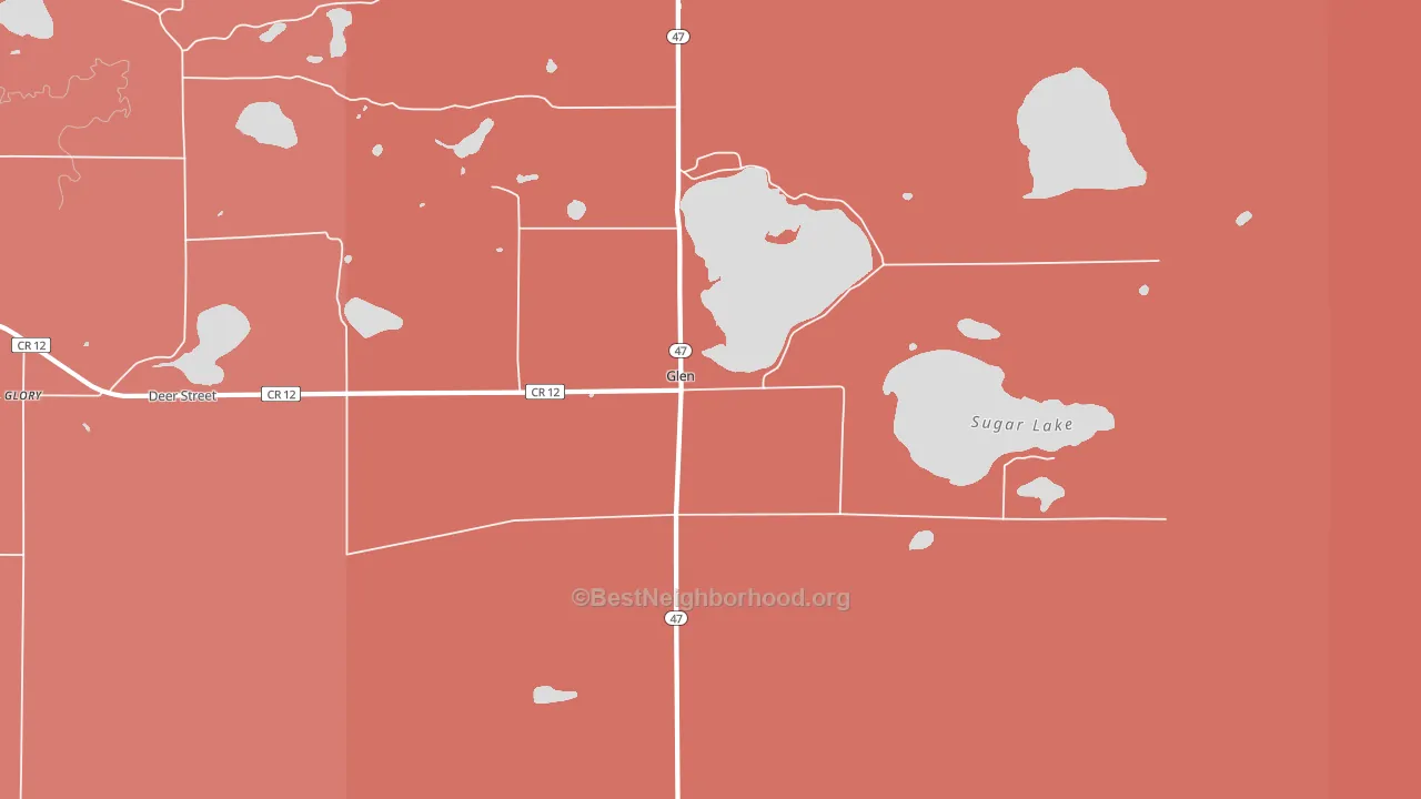 Glen, MN block-group political-lean map