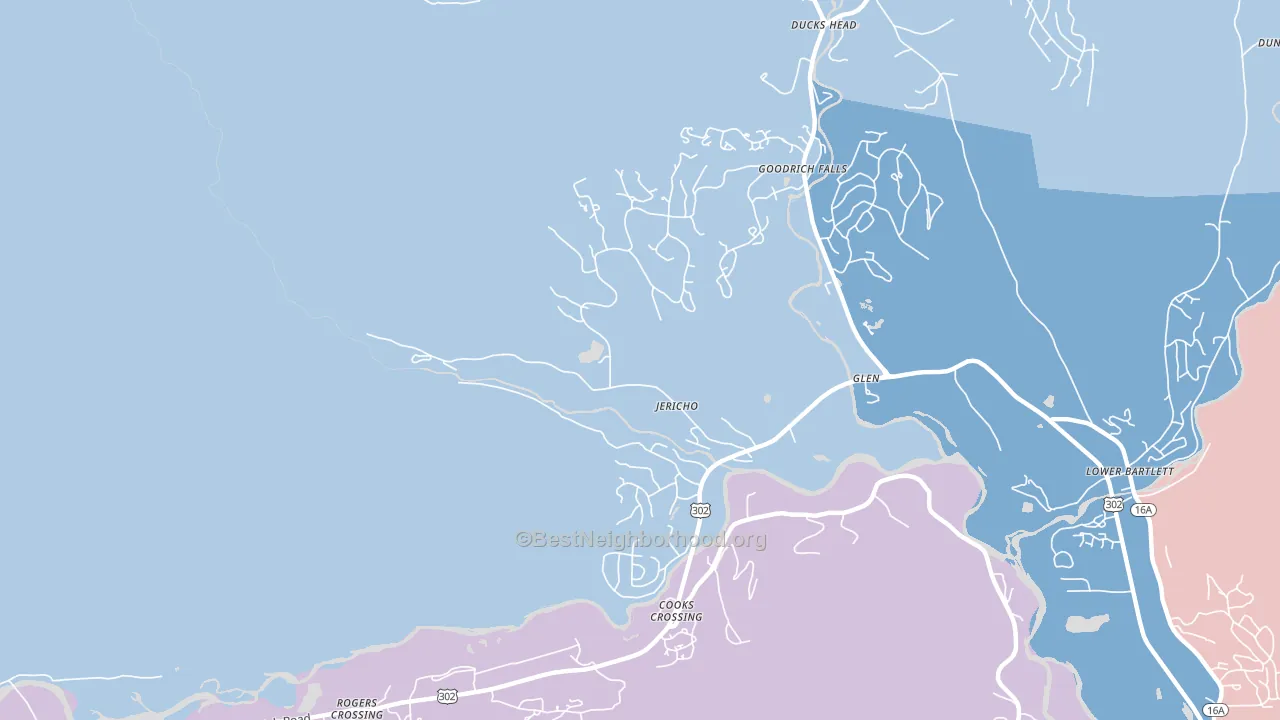 Glen, NH block-group political-lean map