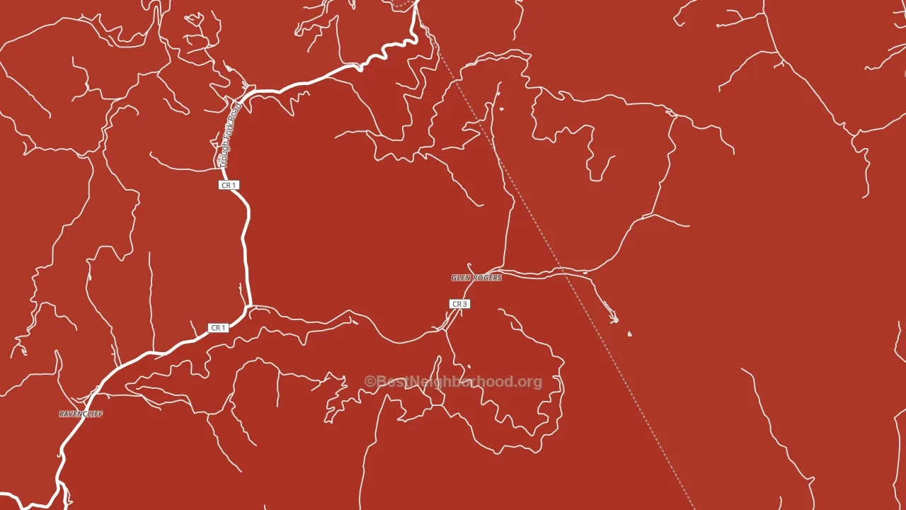 Glen Rogers, WV block-group political-lean map