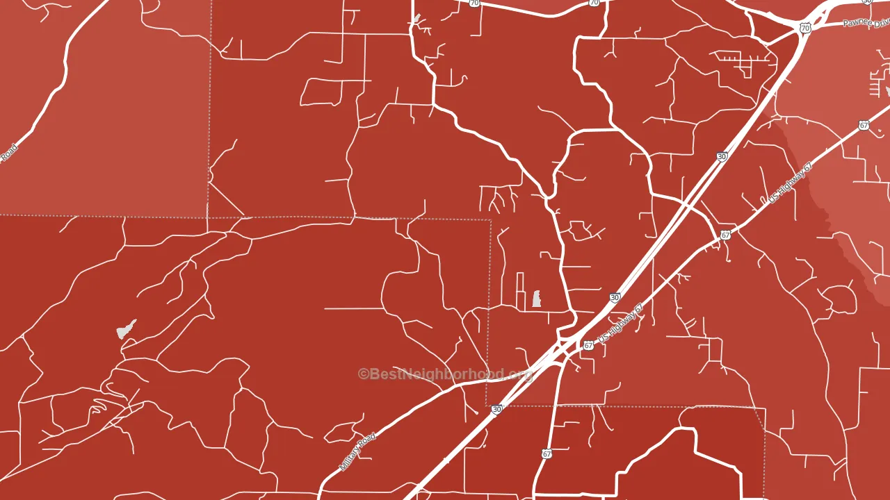 Glen Rose, AR block-group political-lean map