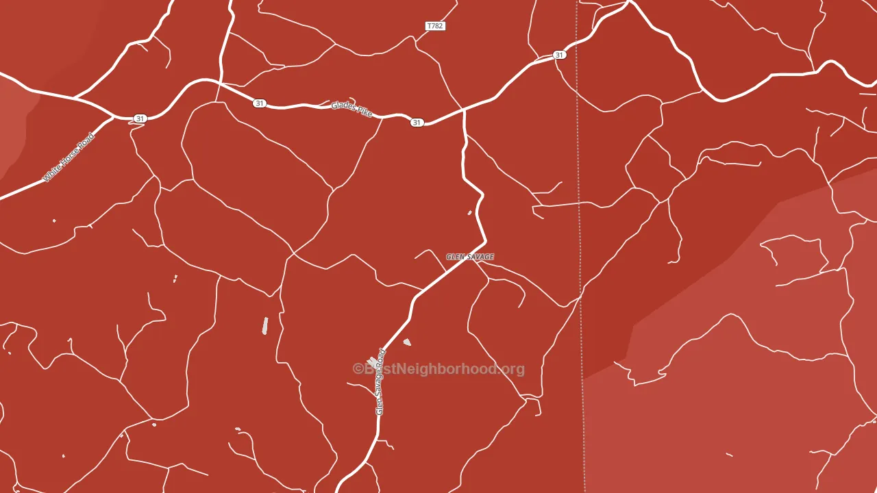 Glen Savage, PA block-group political-lean map