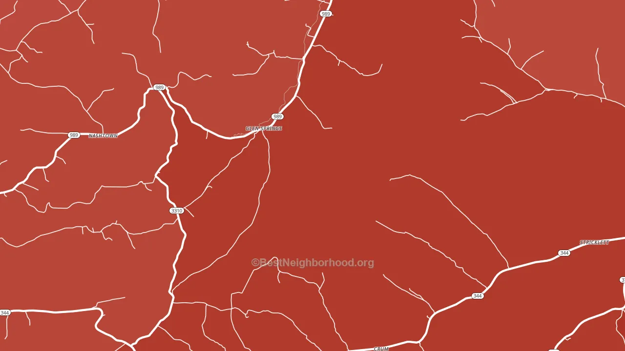 Glen Springs, KY block-group political-lean map