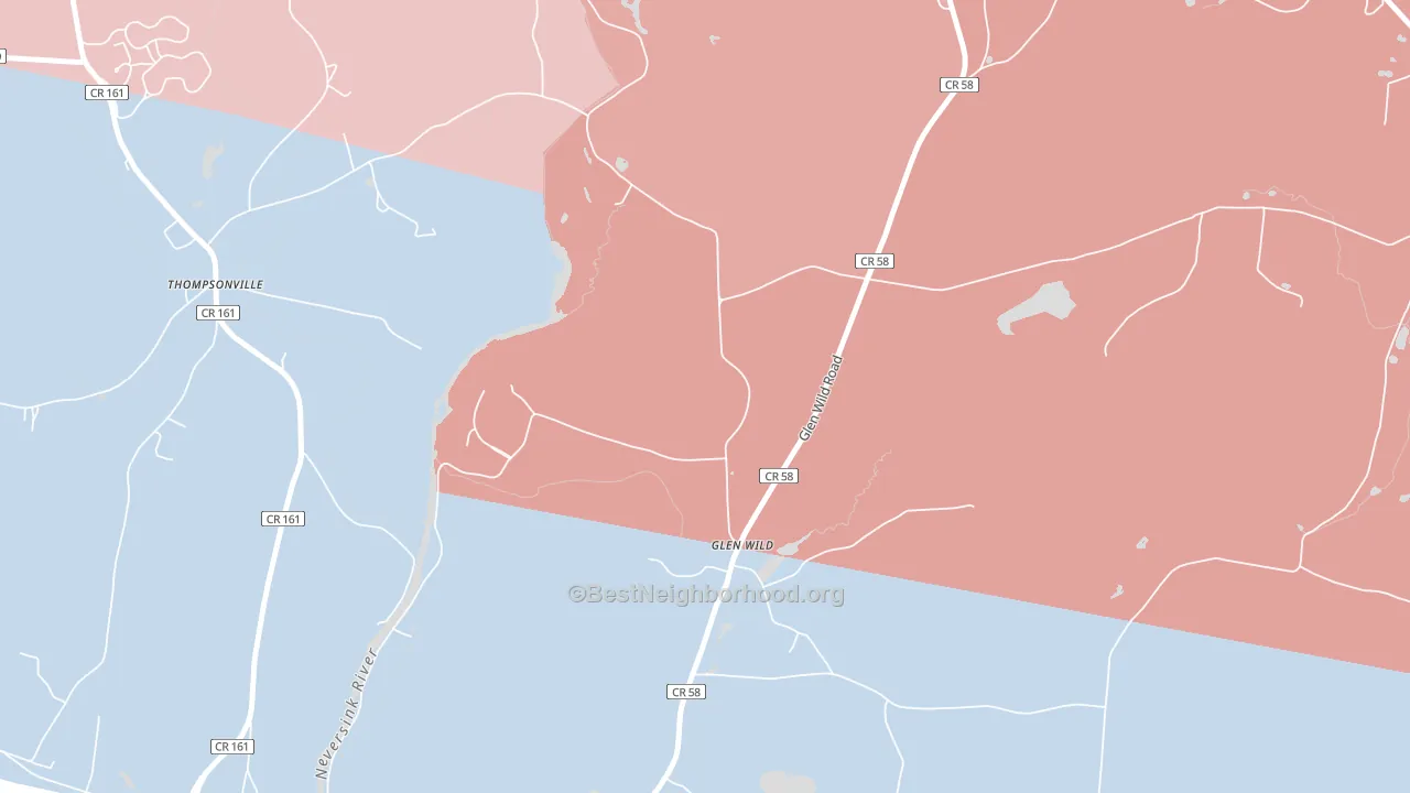 Glen Wild, NY block-group political-lean map