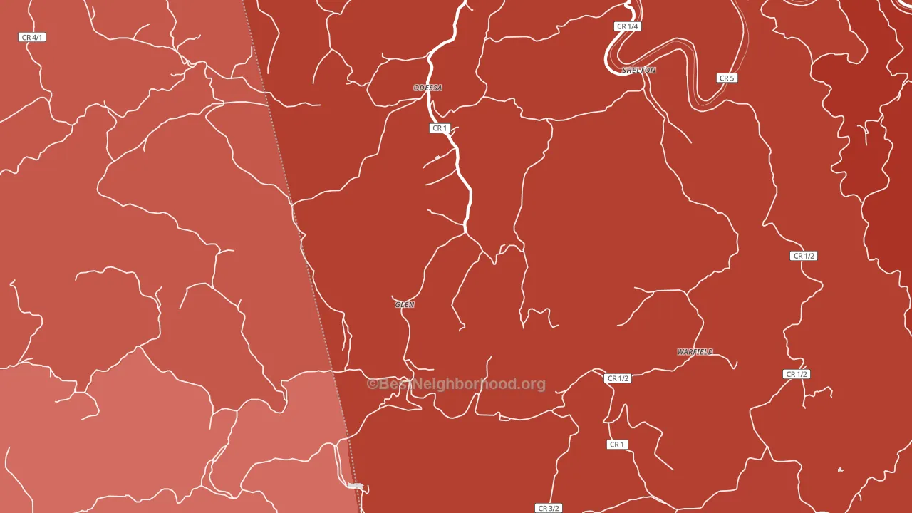 Glen, WV block-group political-lean map