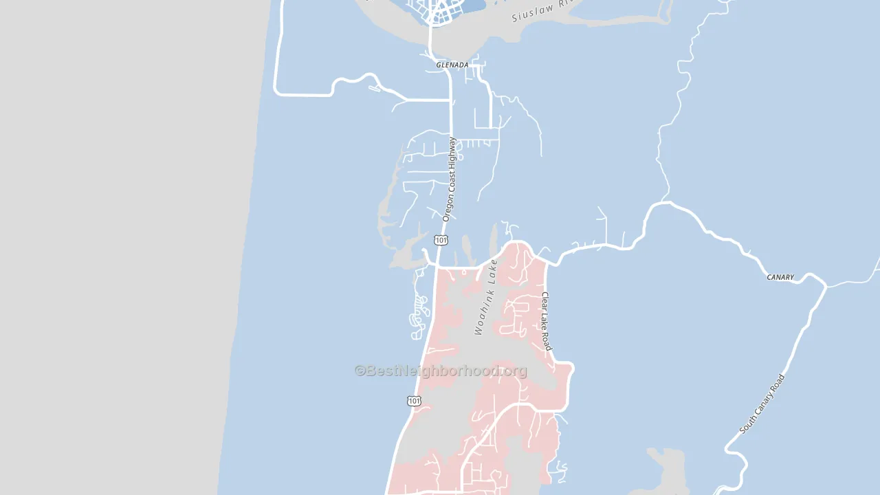 Glenada, OR block-group political-lean map