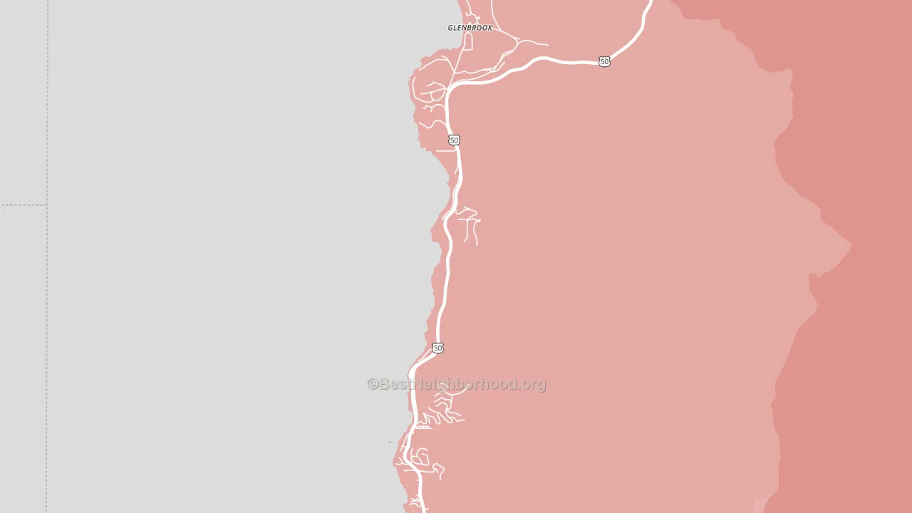 Glenbrook, NV block-group political-lean map