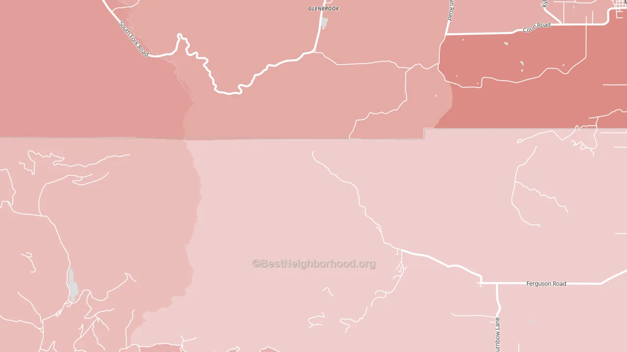 Glenbrook, OR block-group political-lean map