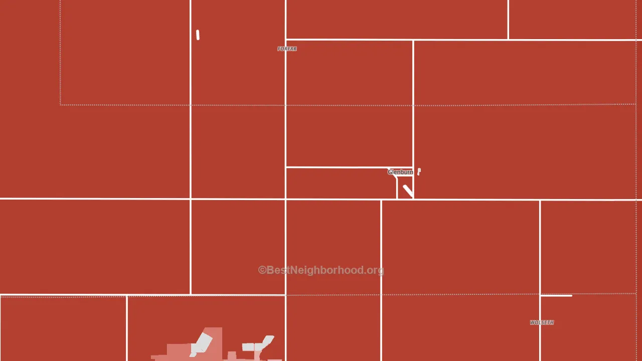 Glenburn, ND block-group political-lean map