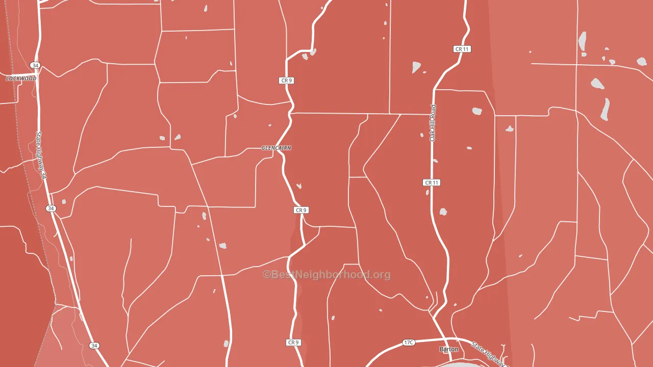 Glencairn, NY block-group political-lean map