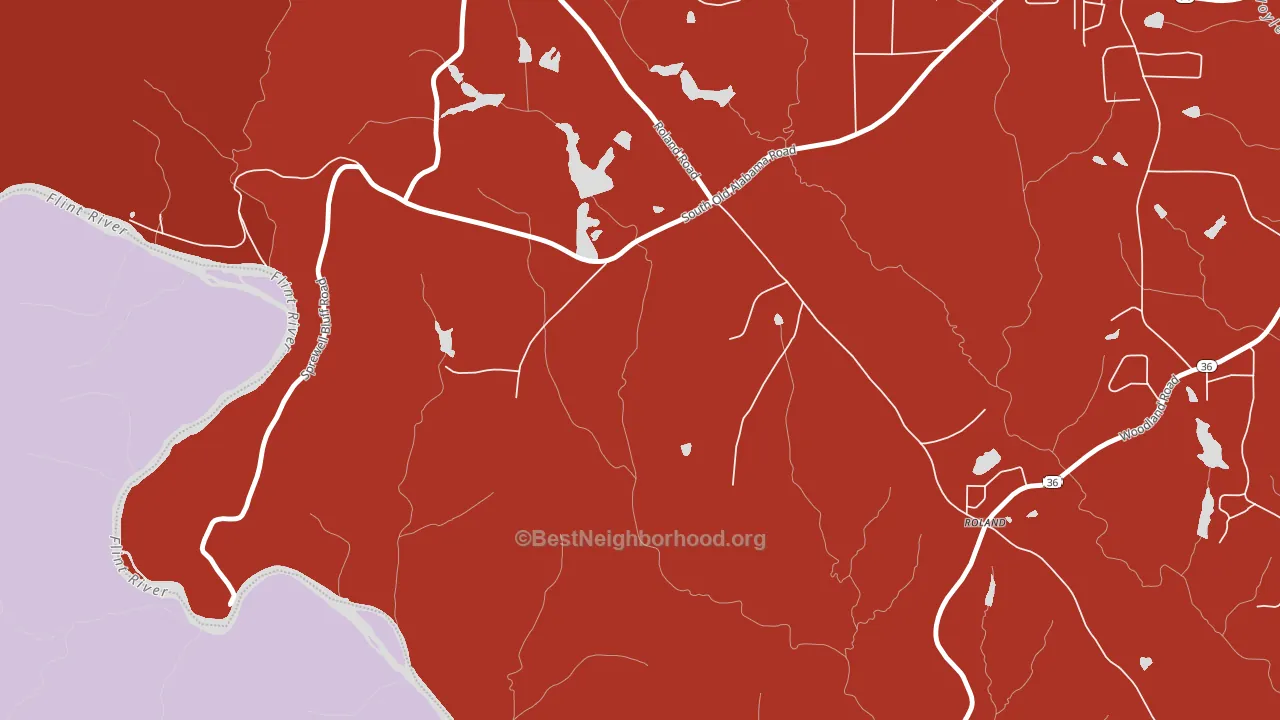 Glencliff, GA block-group political-lean map