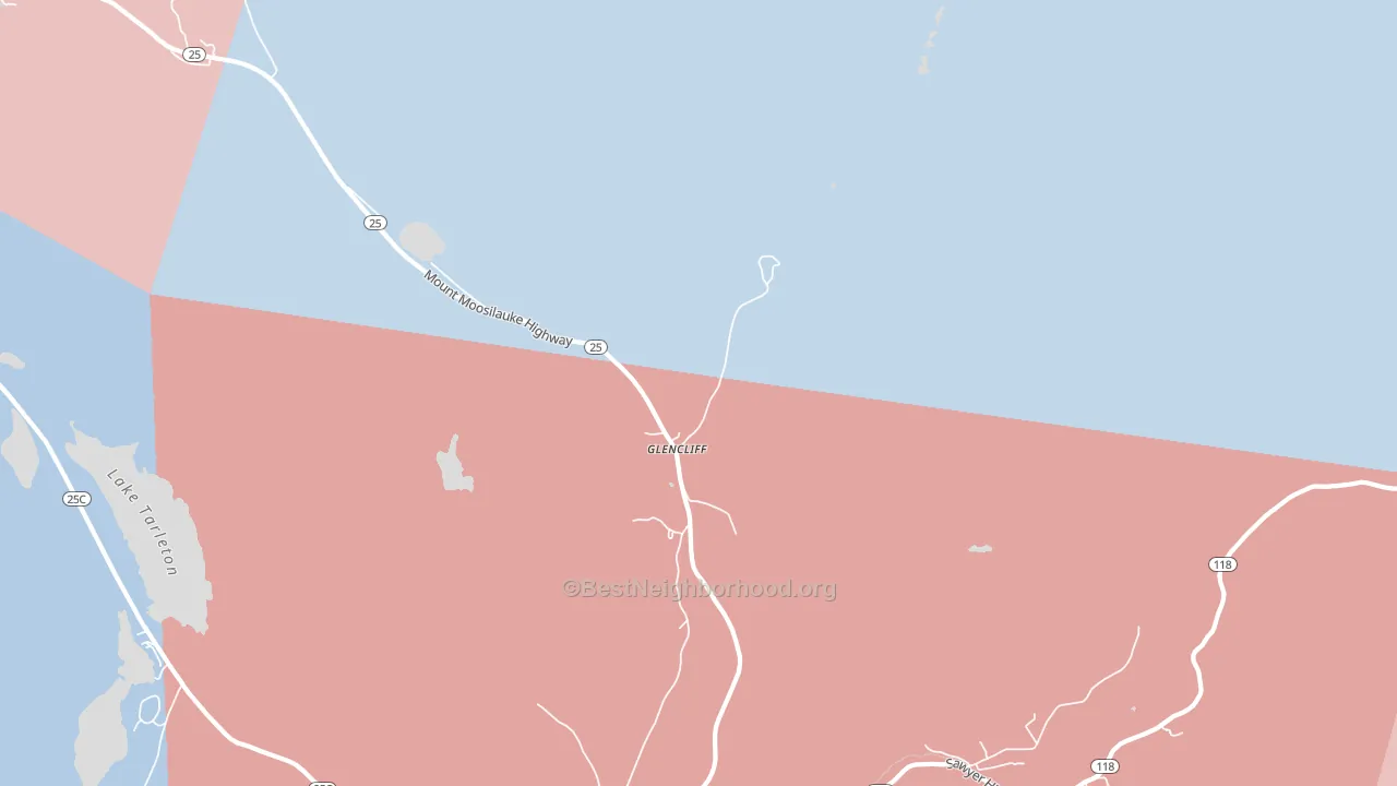 Glencliff, NH block-group political-lean map