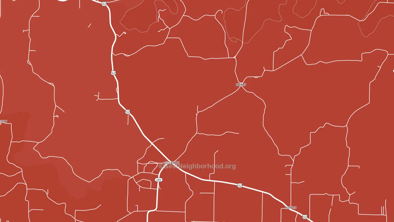 Glencoe, AR block-group political-lean map