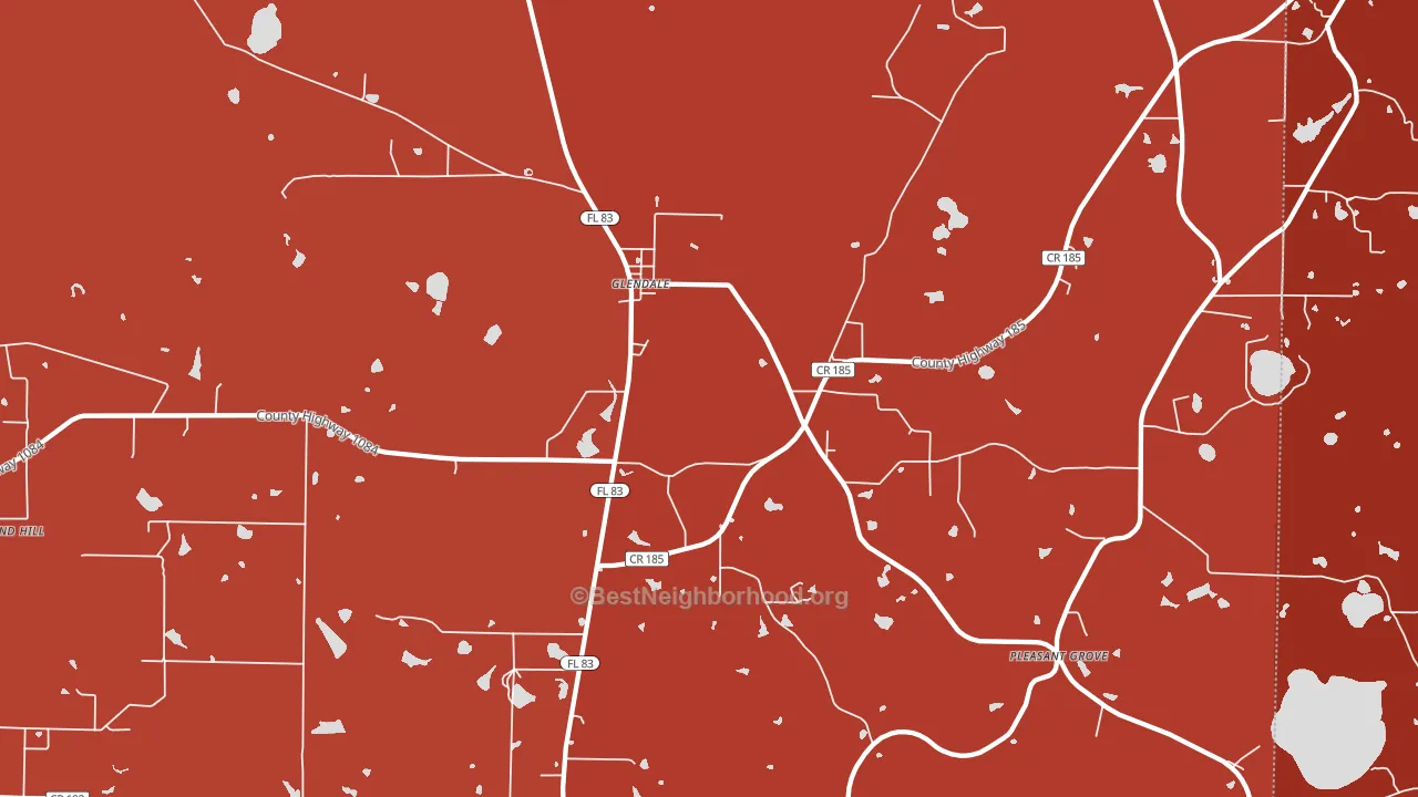 Glendale, FL block-group political-lean map