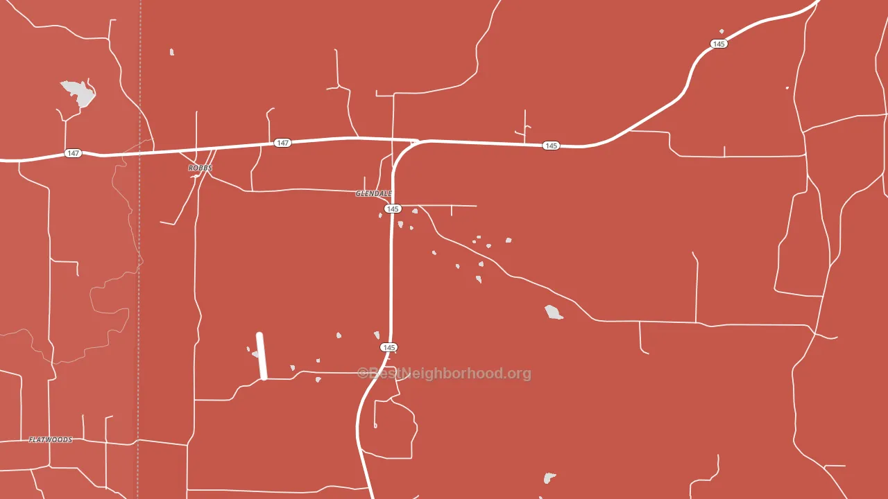 Glendale, IL block-group political-lean map