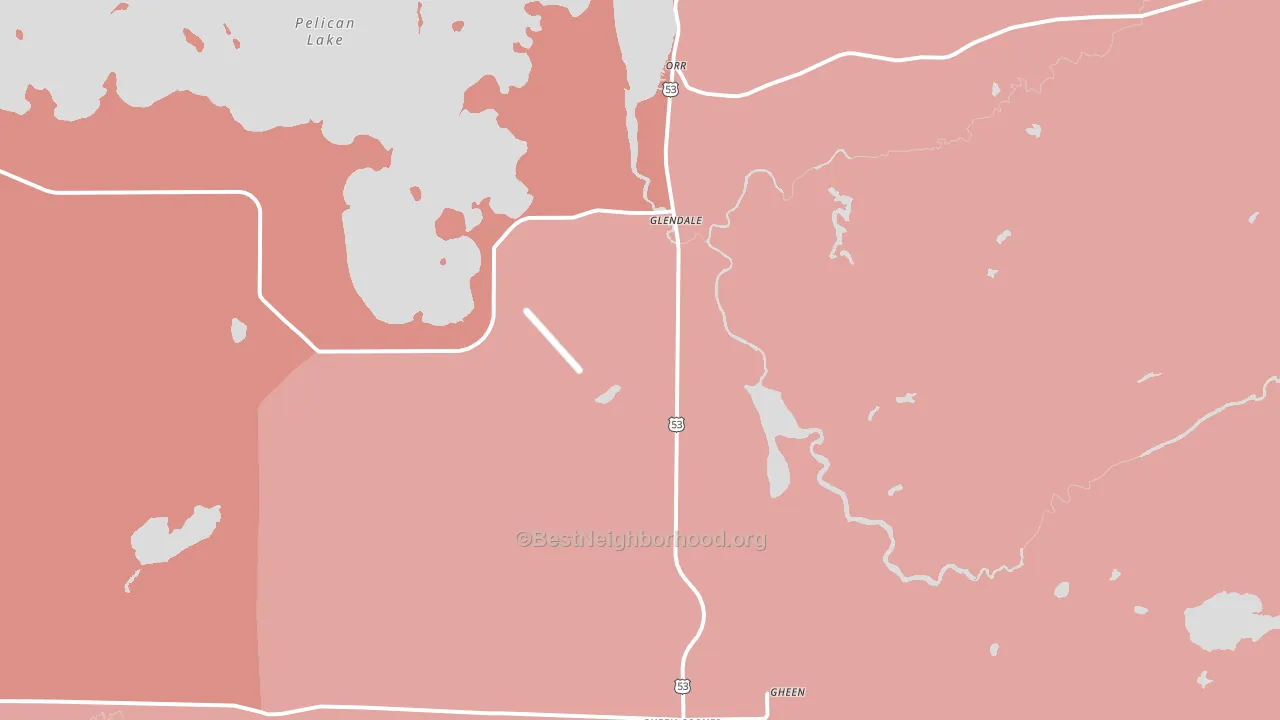 Glendale, MN block-group political-lean map