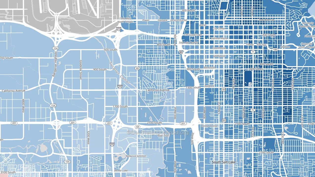 Glendale, Salt Lake City, UT block-group political-lean map