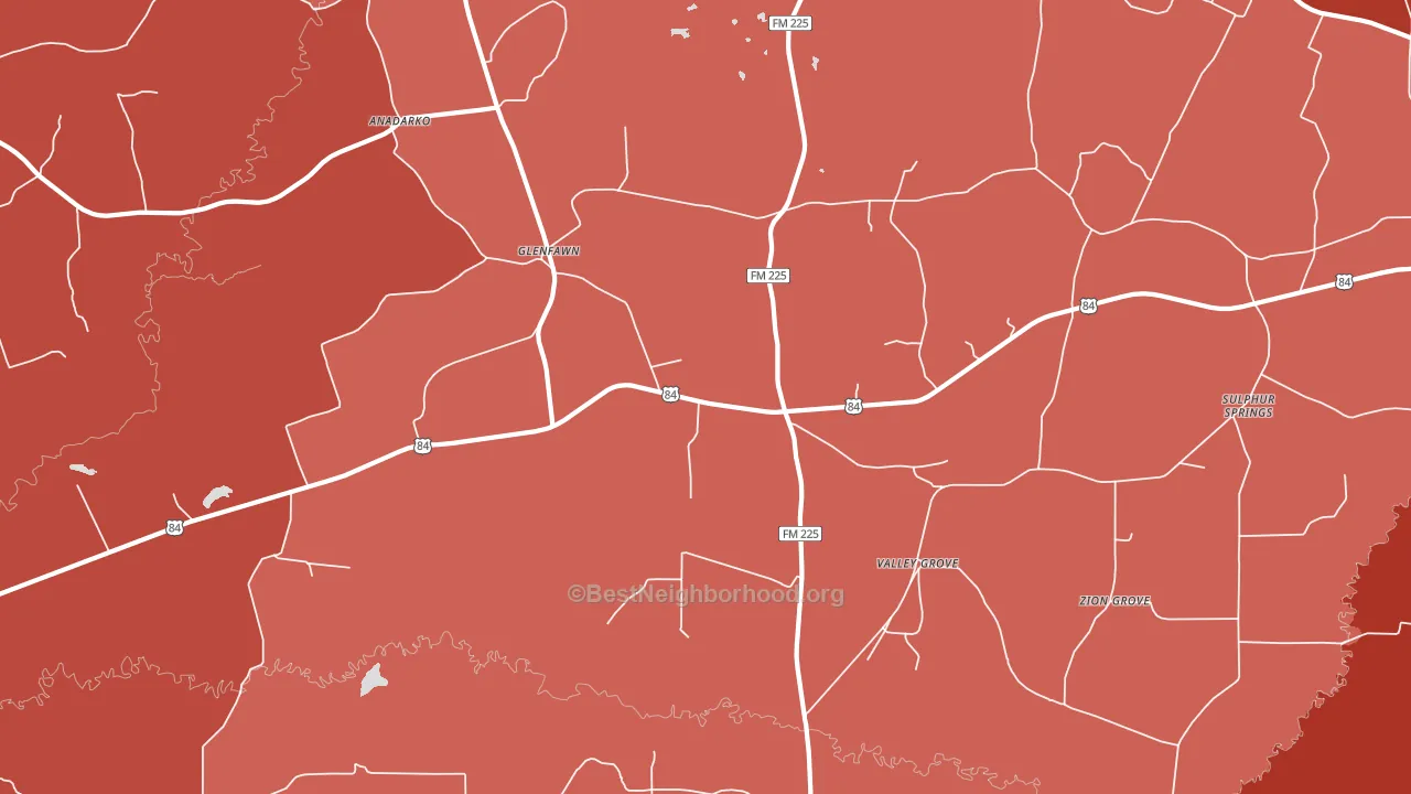 Glenfawn, TX block-group political-lean map
