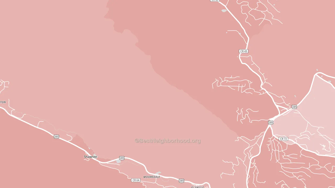 Glenisle, CO block-group political-lean map