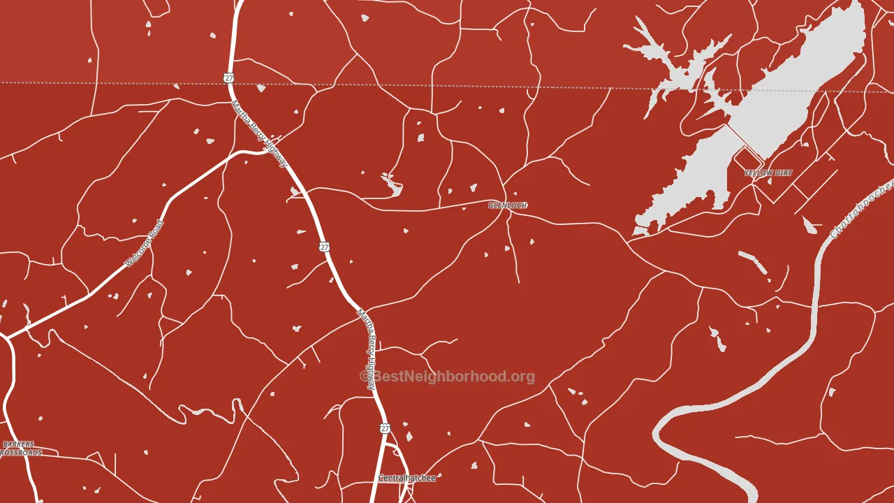 Glenloch, GA block-group political-lean map
