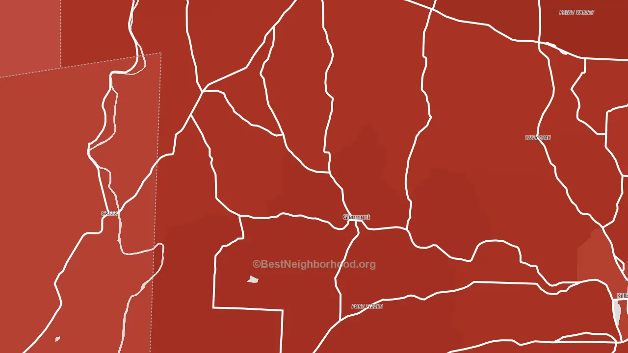 Glenmont, OH block-group political-lean map