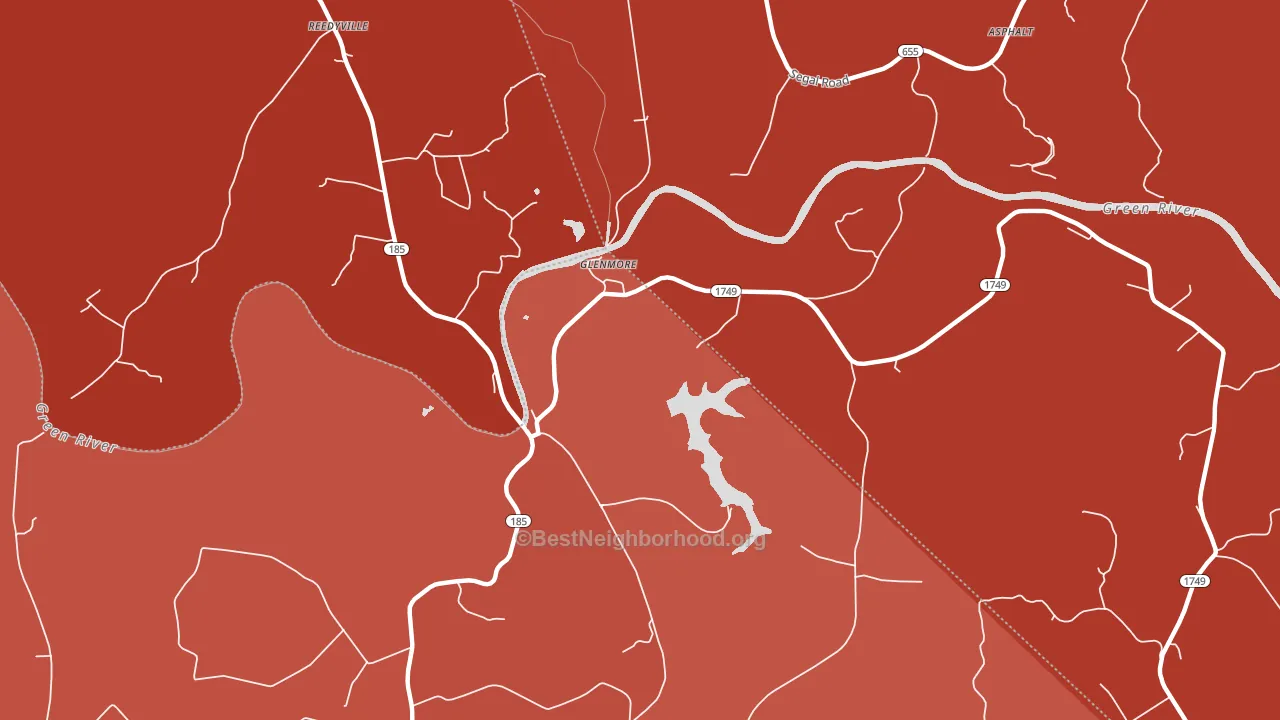 Glenmore, KY block-group political-lean map
