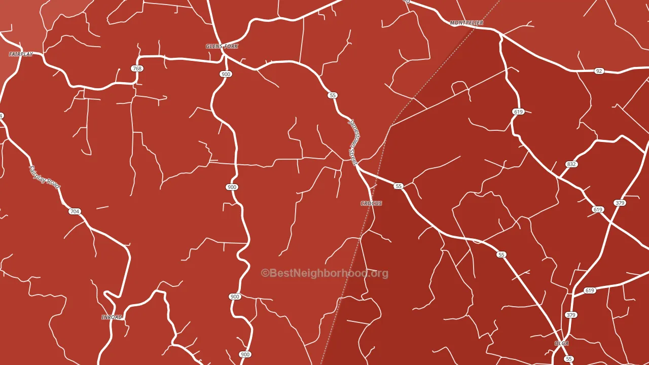 Glens Fork, KY block-group political-lean map