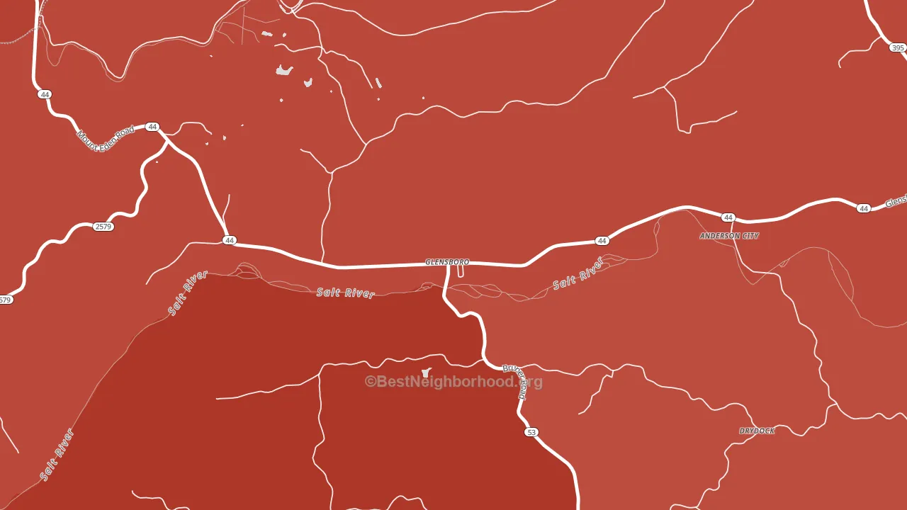 Glensboro, KY block-group political-lean map