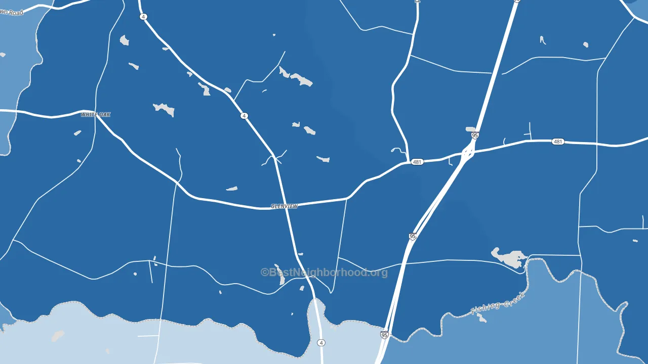 Glenview, NC block-group political-lean map
