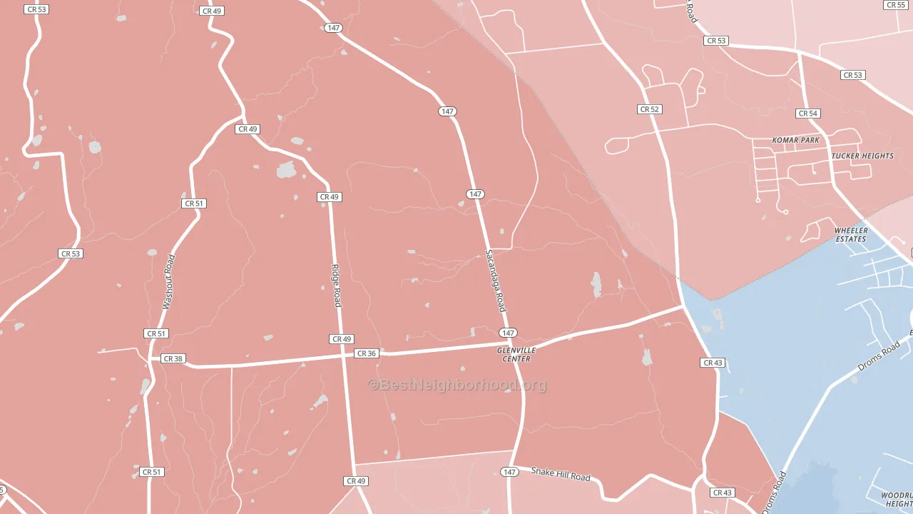 Glenville, NY block-group political-lean map