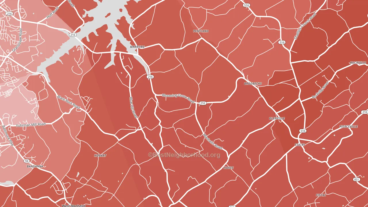 Glenville, PA block-group political-lean map