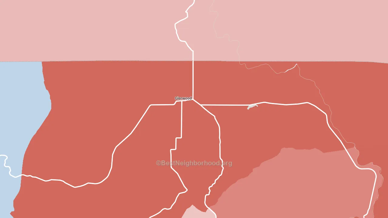 Glenwood, WA block-group political-lean map