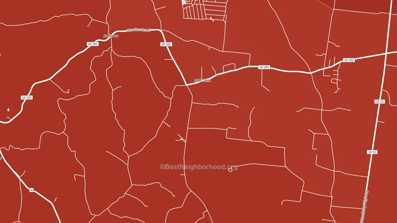 Gnat Hill, TN block-group political-lean map