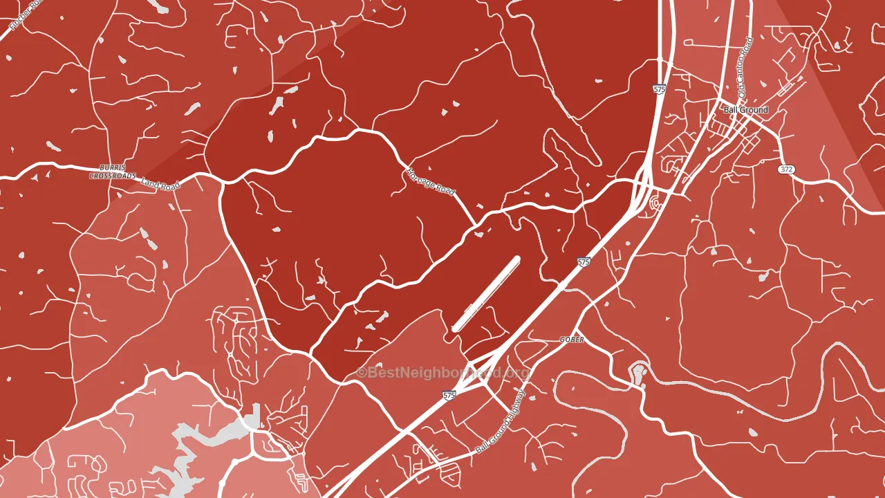 Gober, GA block-group political-lean map