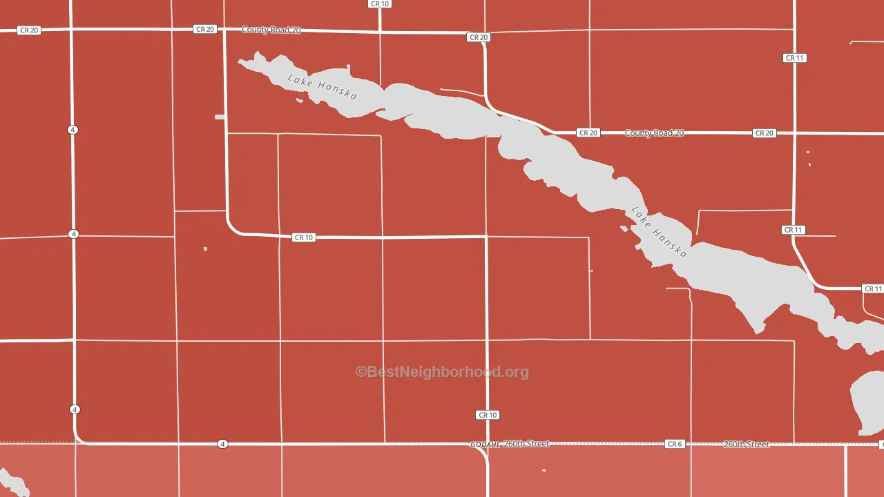 Godahl, MN block-group political-lean map