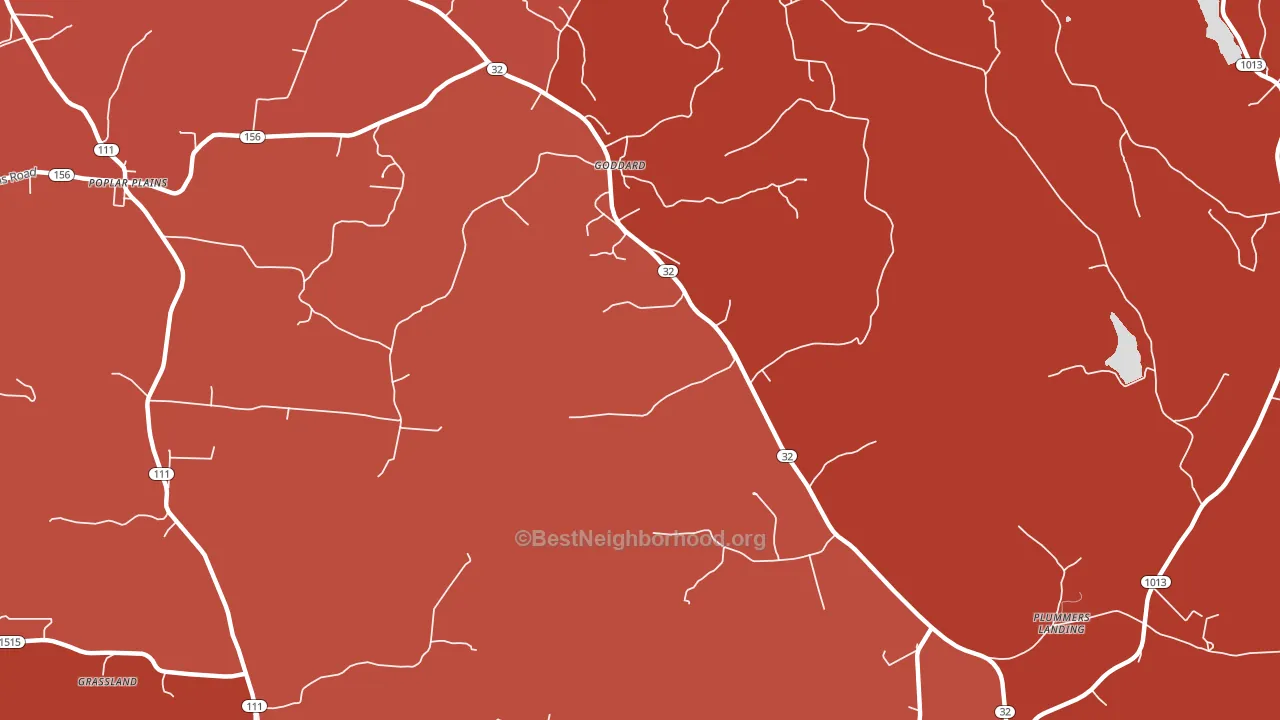 Goddard, KY block-group political-lean map