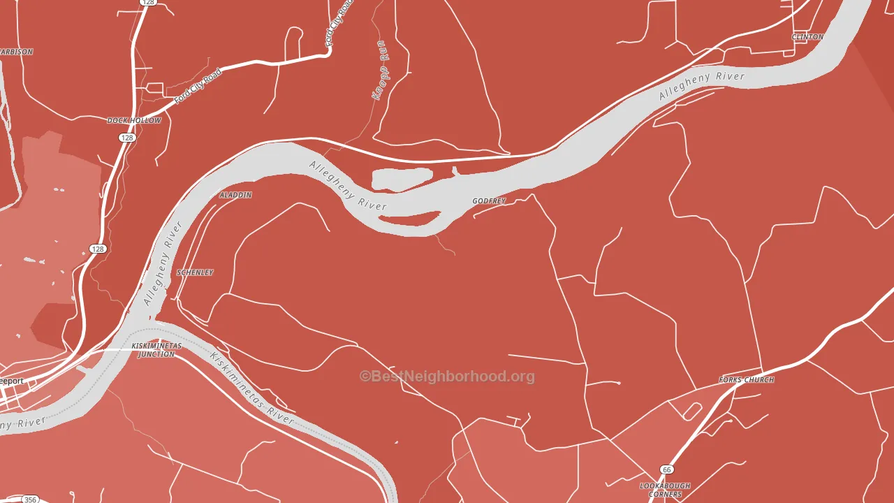 Godfrey, PA block-group political-lean map