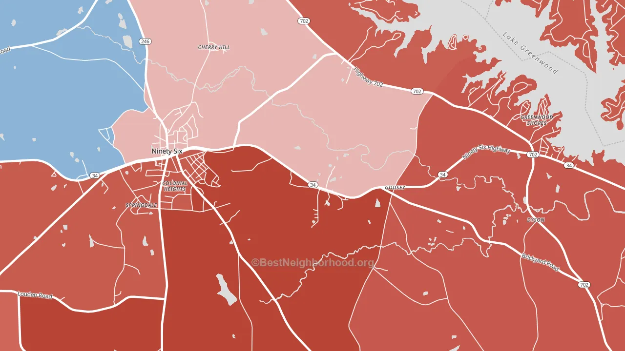Godsey, SC block-group political-lean map