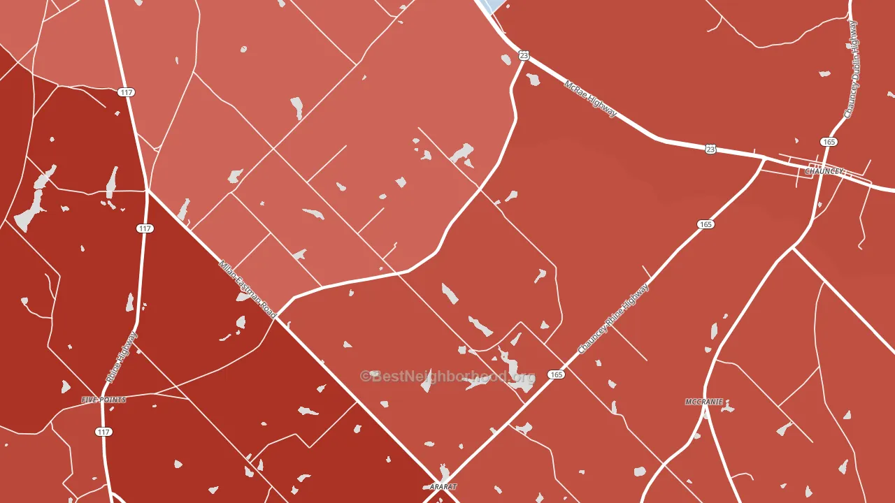 Godwinsville, GA block-group political-lean map