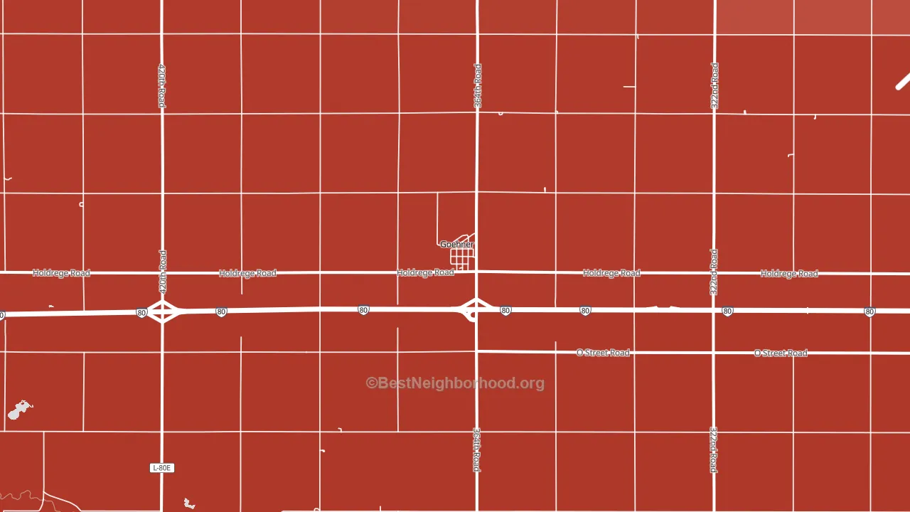 Goehner, NE block-group political-lean map