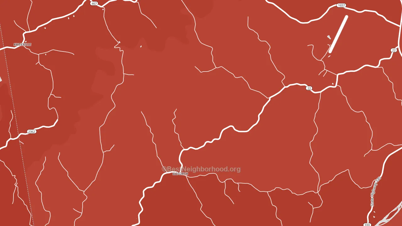 Goforth, KY block-group political-lean map